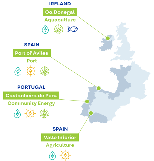 map of HY4RES pilot sites